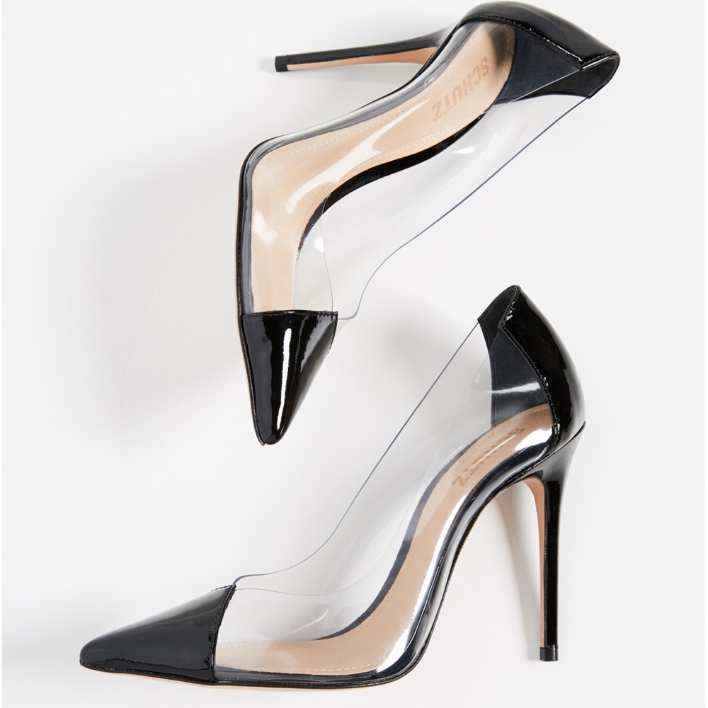 Schutz black Cendi vinyl pumps sz 6